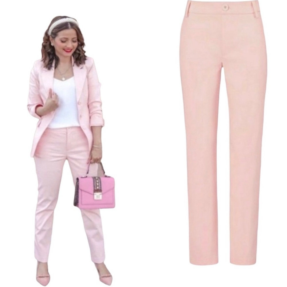 CAbi Grace Trouser Pants Pink Size 8 Side Slit Style 5678 NWT